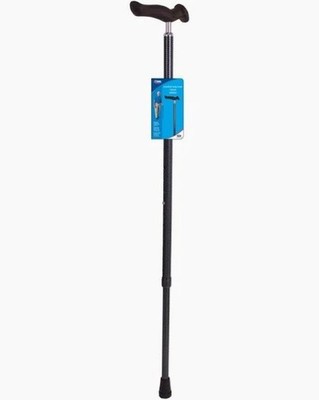CAREX Comfort Grip Walking Cane Dark Gray Ergonomic Handle, Adjustable - NEW