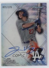 2021 Bowman Sterling Prospect Wave Refractor 21/125 Jake Vogel #BSPA-JV Auto 0m8