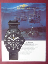 2/1987 PUB MONTRE BREITLING WATCH NEPTUNE WATCH COMMANDO ORIGINAL FRENCH AD