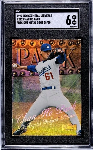 1999 Skybox Metal Universe Chan Ho Park Precious Metal Gems 38/50 #222 SGC 6