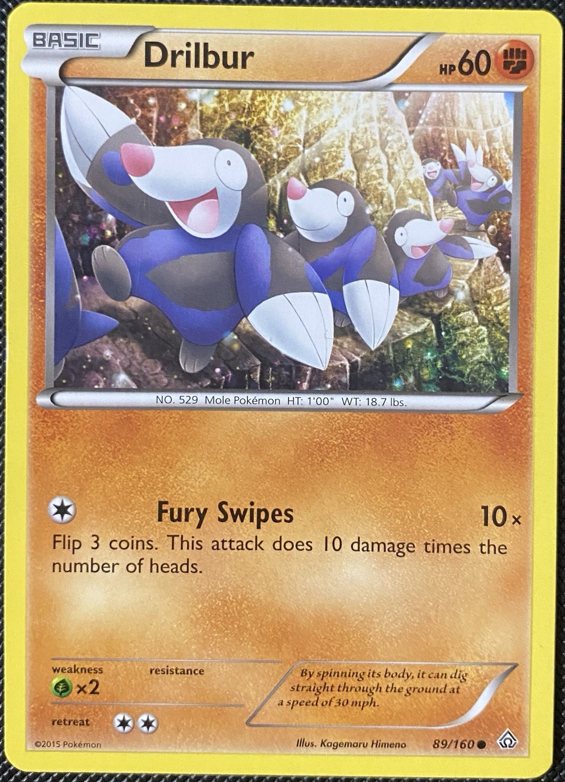 Drilbur 89/160 XY-Primal Clash Regular - Pokémon Card