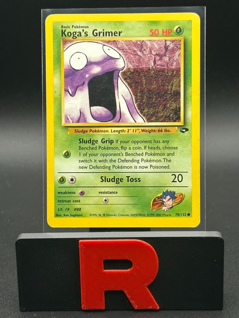 Pokemon TCG Koga's Grimer 78/132 Gym Challenge Common Vintage MP