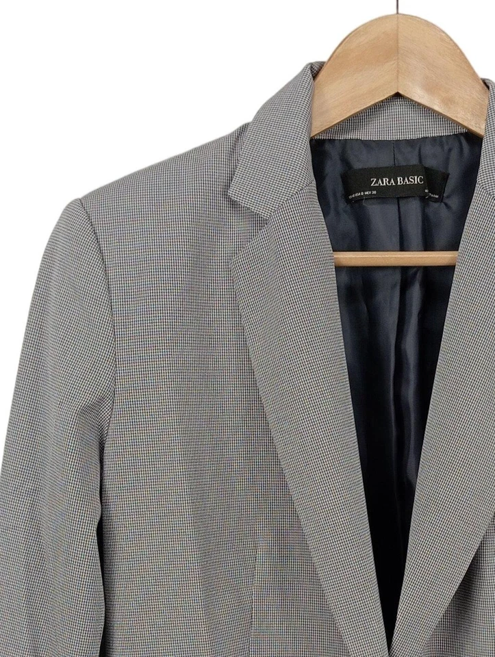 ZARA BASIC Blazer court Dames Blazer T EU 40 gris clair style décontracté - Photo 3/4