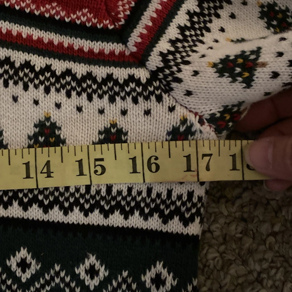 Suéter The Children's Place floco de neve ilha justa xale árvore de Natal vermelho 10/12 - Imagem 4 de 4
