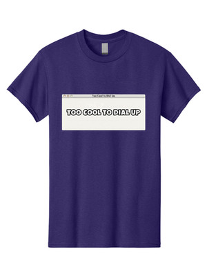 Too-Cool-To-Dial-Up-6 Mens Graphic Tee, 100% Cotton, Casual Summer Wear