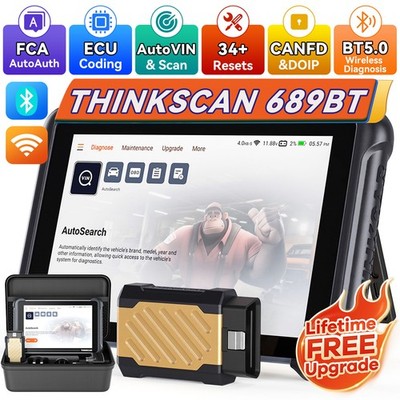  ThinkScan 689BT OBD2 Scanner 35 Resets OE Level Free Diagnostic Scan Tool