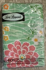 Vintage Lady Pepperell Standard Pillowcases (2) Green Pink Floral 20” X 26” New