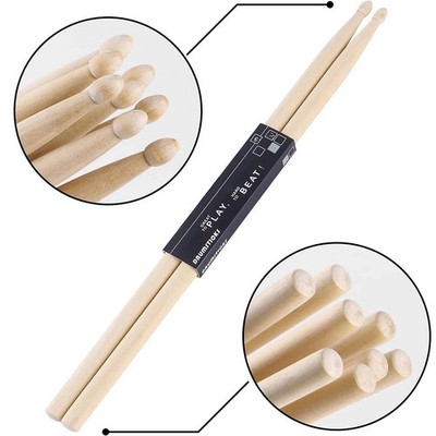 5A/7A Maple Drum Sticks 1 Pair Hard Maple Wood Drumsticks for Practice