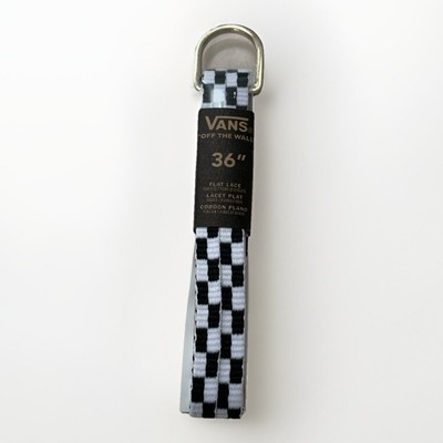 Vans Off The Wall Black & White 36  Checkerboard Flat Laces Shoelaces NEW Shoes