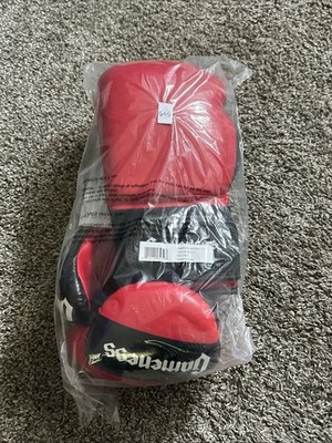 16 oz Gameness Basic Boxing Gloves Black And Red