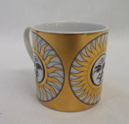 Rosenthal Fornasetti Soli Espresso Demitasse Tasse & Untertasse Gold Sun Germany - Bild 12 von 16