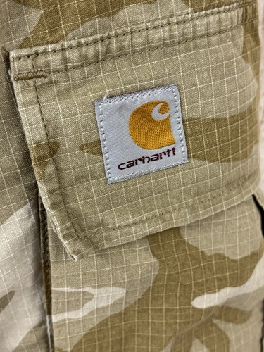Carhartt WIP Camo Cargo Pants Camou Snow Columbia Ripstop 6.5oz 36x32 W36 Stone - Picture 4 of 23
