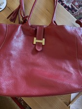 Damen-Leder Umhängetasche Rot , Handtasche , Schultertasche