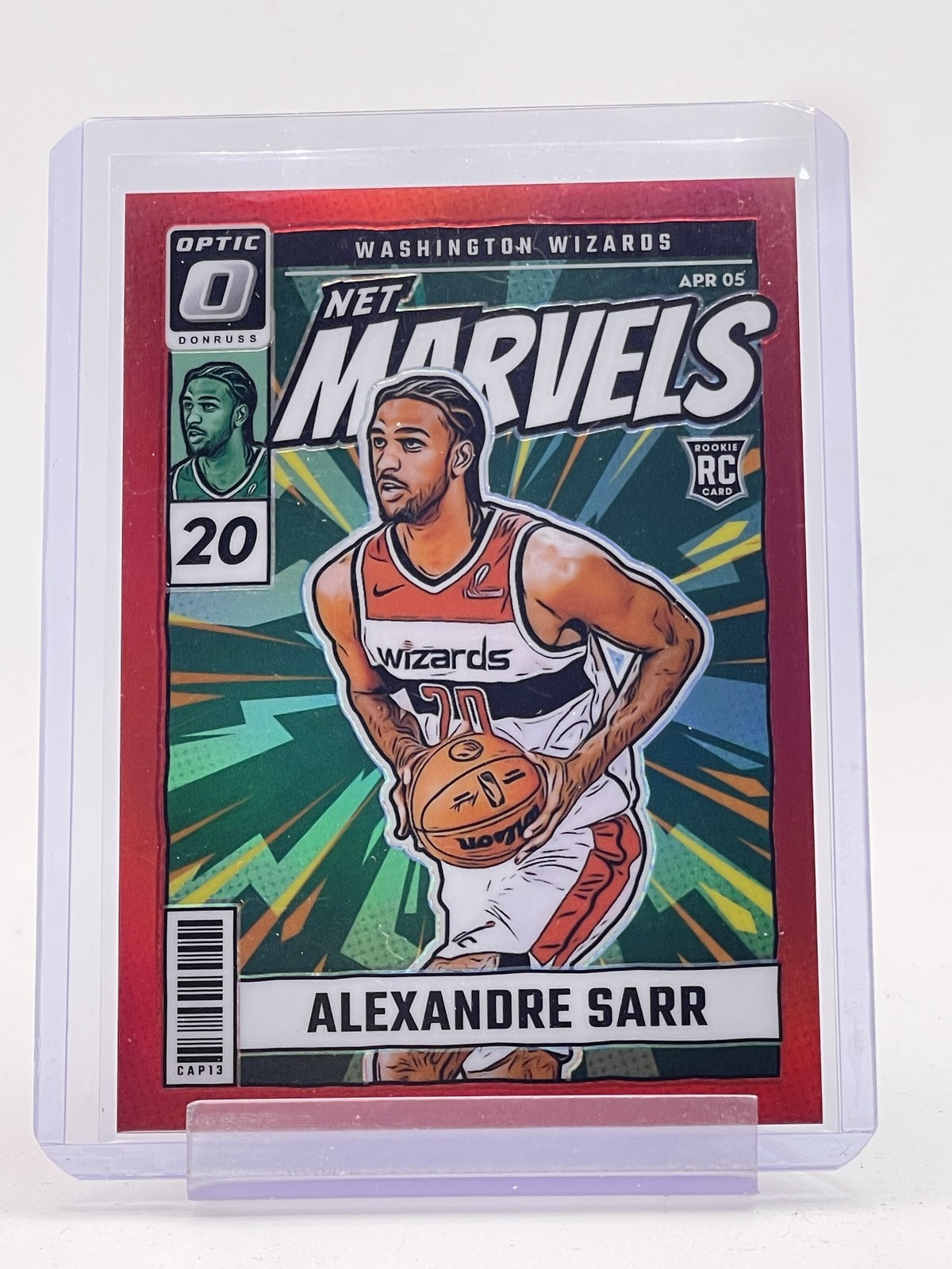 ALEXANDRE SARR 2024-25 DONRUSS OPTIC ROOKIE NET MARVELS RED PRIZM /99 #7 Q0282