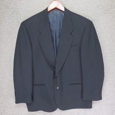 Tallia Uomo Blazer Sport Coat Mens 40S Blue Twill Union Made USA Vintage 90s
