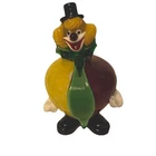 Murano hand blown  Glass Clown Figurine Art Vintage Heavy Read!