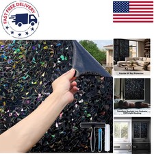 Rainbow Effect Blackout Window Film for Ultimate Privacy  Sleep   100 UV Block