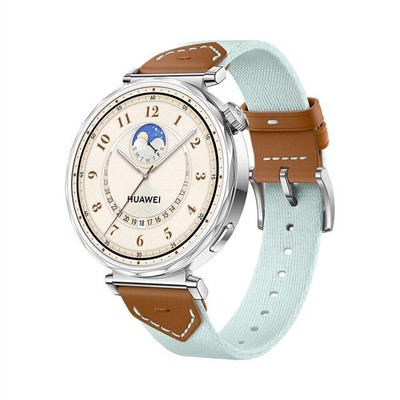 Replacement For Huawei Watch GT5 GT 5 Pro GT 4 41/42mm Leather+Nylon Strap Band