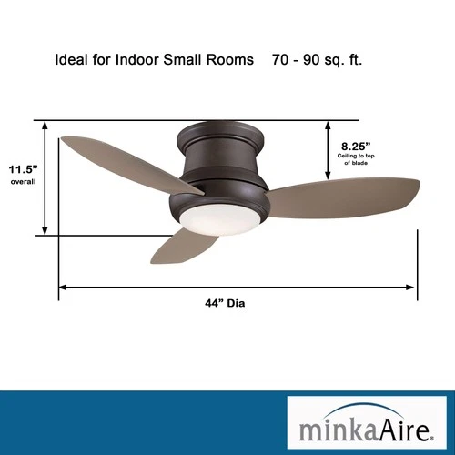 Minka Aire Concept II 44"  - Taupe 3-Blade Remote Control - Picture 3 of 5