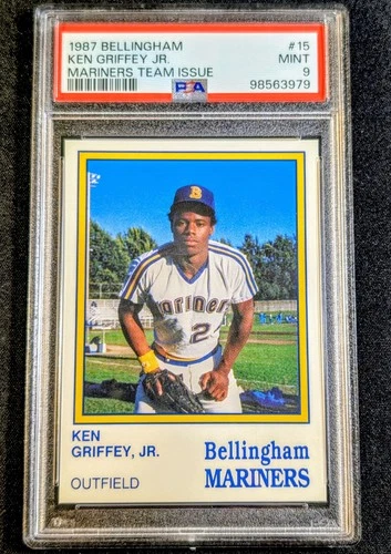 PSA 9 1987 Ken Griffey Jr International Bellingham Mariners Team Issue #15