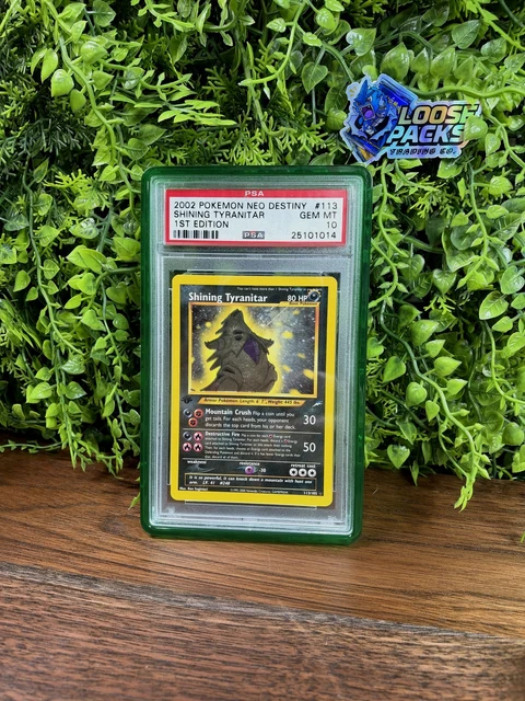 2002 Pokemon Shining Tyranitar 1st Edition 113 Neo Destiny PSA 10 GEM MINT