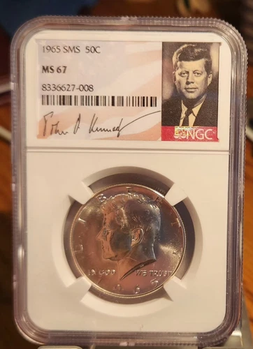 1965 SMS NGC MS67 KENNEDY HALF DOLLAR 50C SPECIAL MINT SET UNCIRCULATED