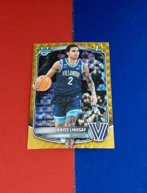 2025-26 Bowman Chrome U Bryce Lindsay 1st Gold Geometric /50 BCP-52