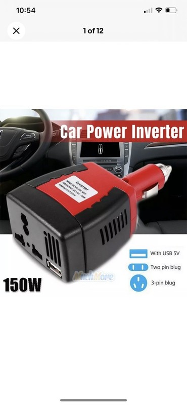 150W Car Power Inverter Laptop Phone Charger DC12V to AC110V Adapter + USB 5V