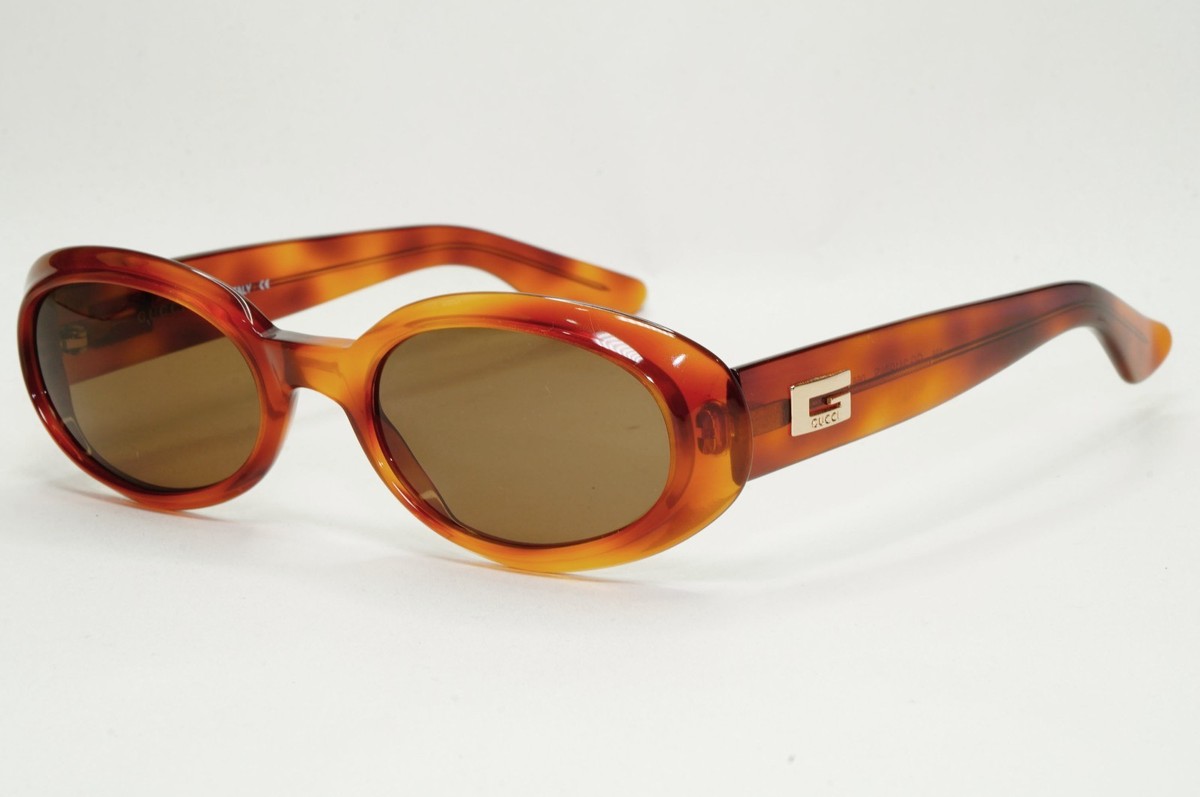 GUCCI オーバル サングラス ブラウン GG2419 Gucci Sunglasses 1997 Vintage Oval Brown Transparent GG 2419/N/S