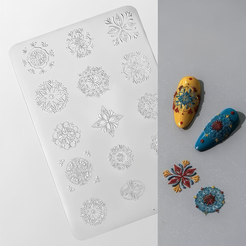 3D Flower Nail Art Silicone Mold for UV Gel Resin and DIY Manicure
