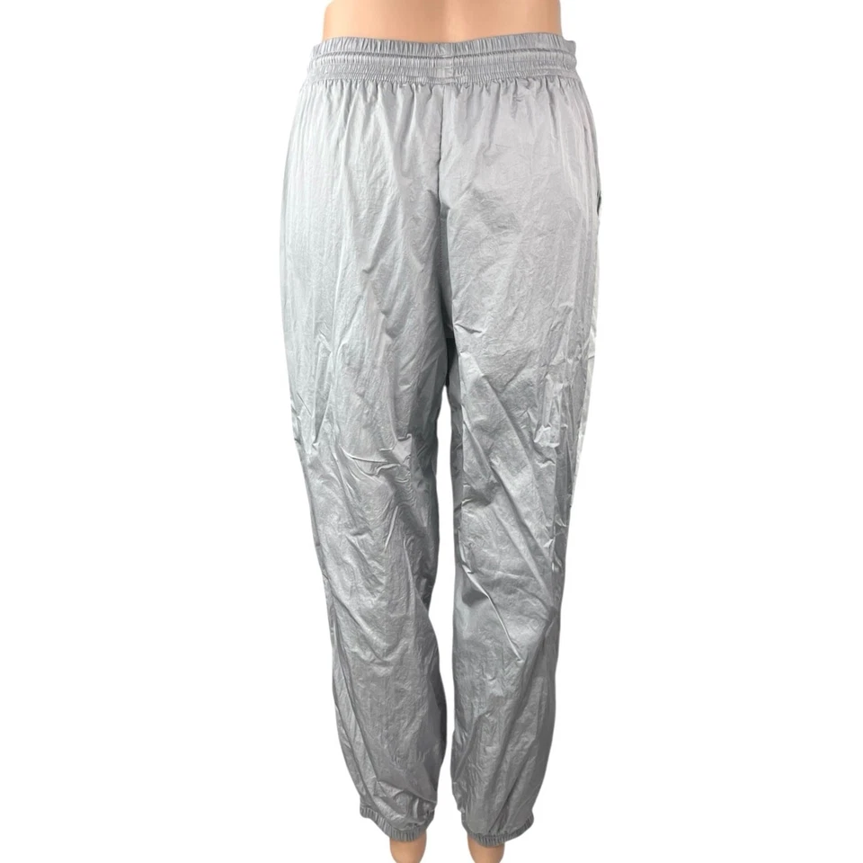 Adidas Women's Gray Colorblock Pull On Windbreaker Parachute Jogger Pants Size M - Image 3 of 4