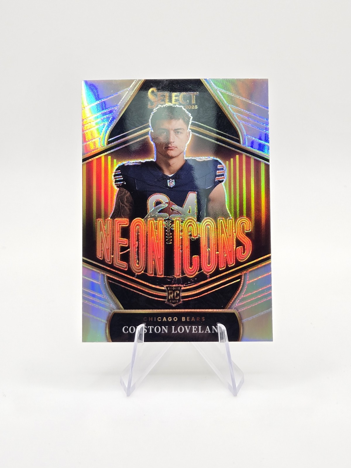 Colston Loveland 2025 Panini Select RC Neon Icons Silver Prizm SP #3