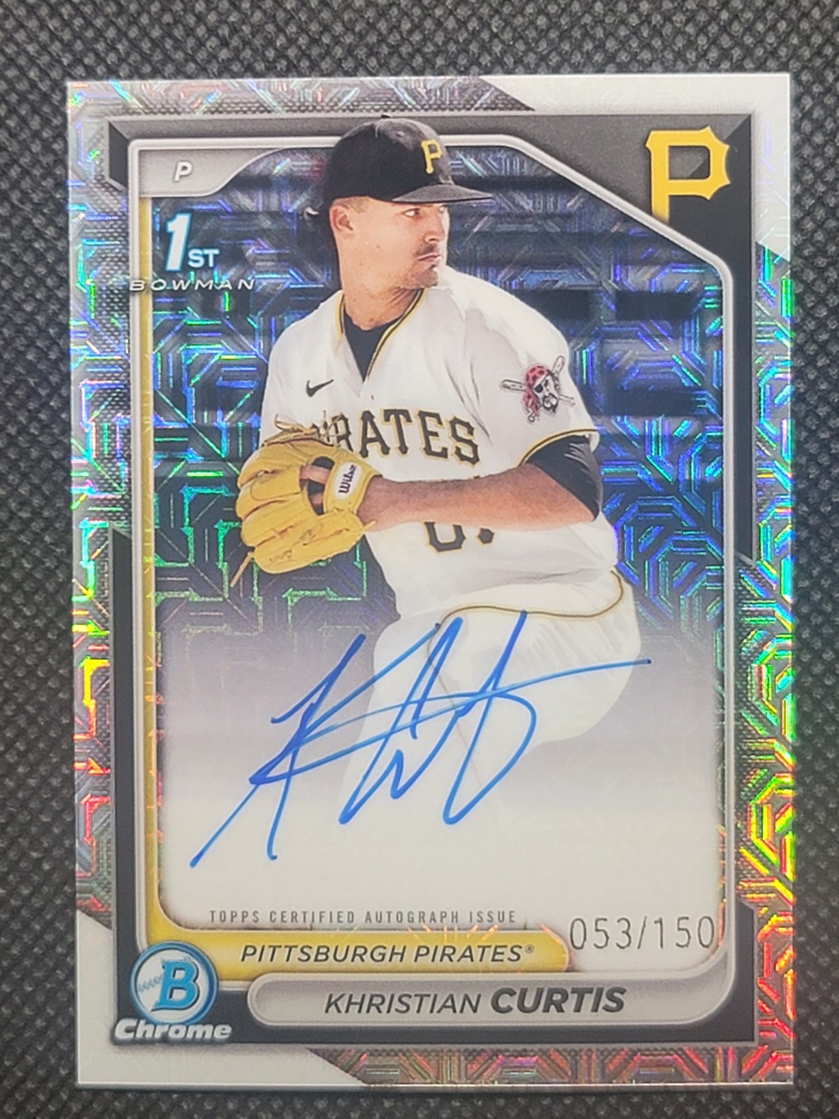 2024 Bowman Chrome Prospects Khristian Curtis 1st Auto HTA Choice #053/150