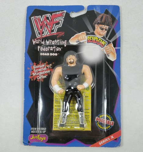 WWF Bend-Ems ROAD DOG Bendable Action Figure 1998 ...
