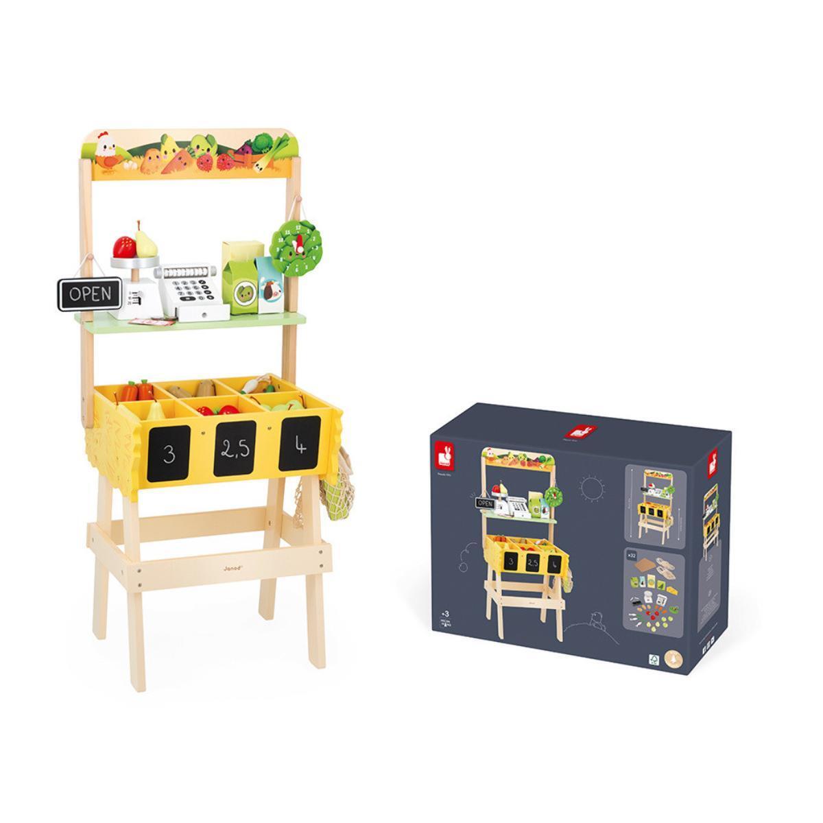 Janod Farmers Market Wooden Pretend Play Set