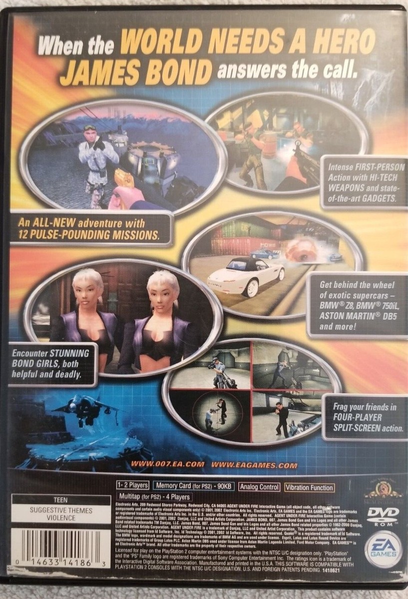 007 Agent Under Fire  北米版PlayStation2 Amazon.com: James Bond 007 Agent Under Fire - PlayStation 2