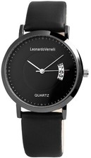 Orologio Da Polso Leonardo Verrelli Con Datario Stile Classico E Vintage Da Uomo