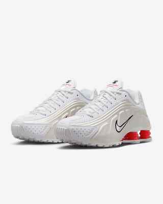 AR3565-103 Nike Shox R4 White Phantom Picante Red White (Women's