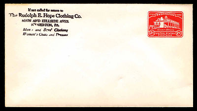 1932 U525 DIE 1 WASHINGTON BICENTENNIAL ISSUE MINT ENTIRE - VF