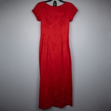 Vintage BJ's Hawaiian red maxi dress-S