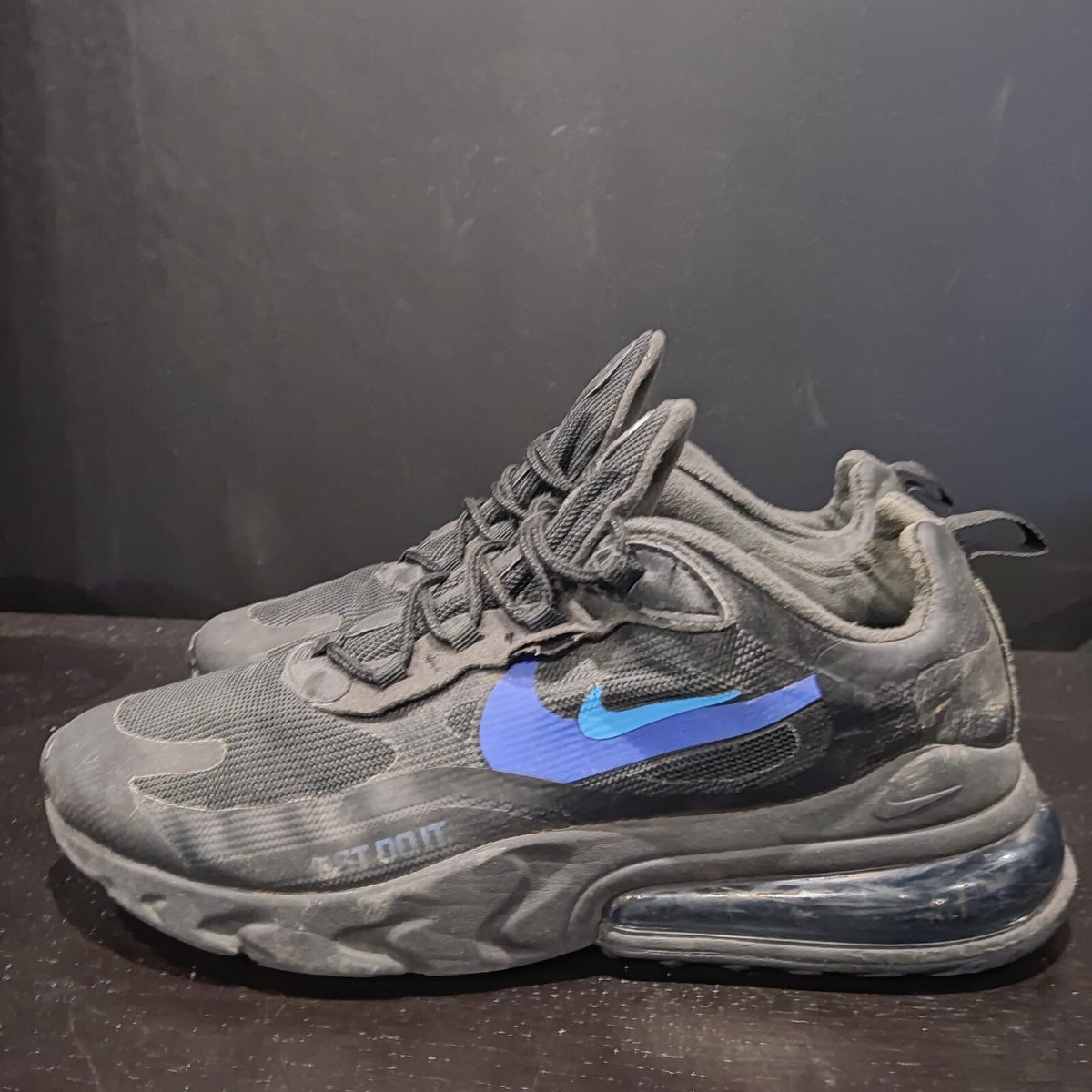 Nike Air Max 270 React Black blue Size UK UK