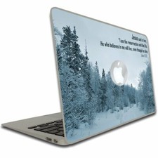 John 11:25 Bible Verse Macbook Air or Macbook Pro Skin - FREE SHIPPING