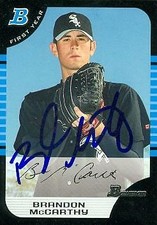 Brandon McCarthy autographed baseball card (Chicago White Sox) 2005 Bowman #230