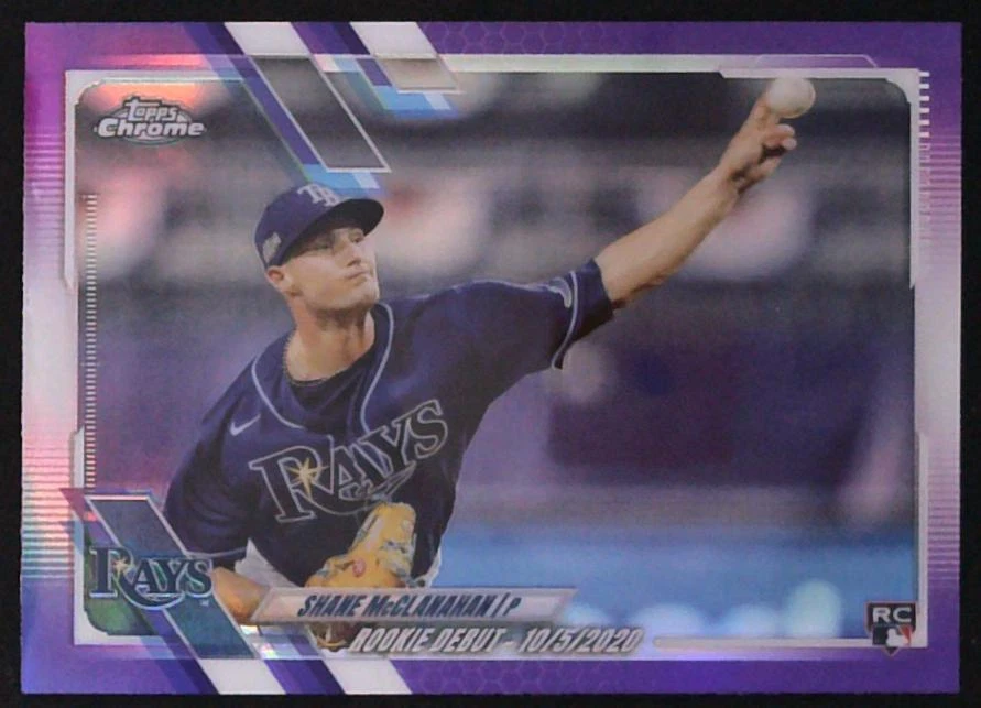 2021 Topps Chrome Update Shane McClanahan #USC85 BASEBALL Rays Purple Refractor
