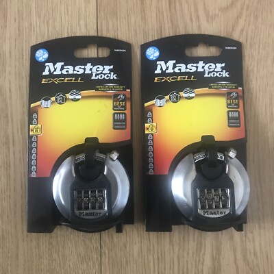 2x Master Lock Excell 4-stelliges Zahlenschloss 70 mm Vorhängeschloss MLKM40num