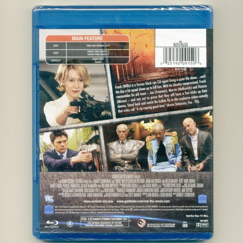 RED 2010 PG-13 action comedy movie, new Blu-ray B. Willis, Freeman Malkovich CIA - Picture 3 of 8