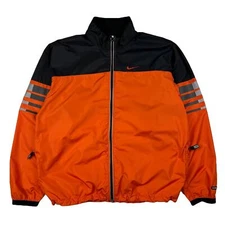 Vintage Nike Windbreaker Jacket 3M Swoosh 90s Running Size L