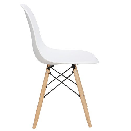 Dining Chair Mid Century Modern Shell Lounge Plastic Chair for Kitchen Dining - Picture 4 of 12