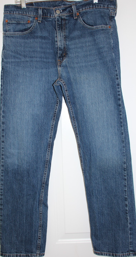 Levis 505 Jeans Mens 36x30 Straight Leg Denim Cotton Medium Wash - Afbeelding 1 van 7