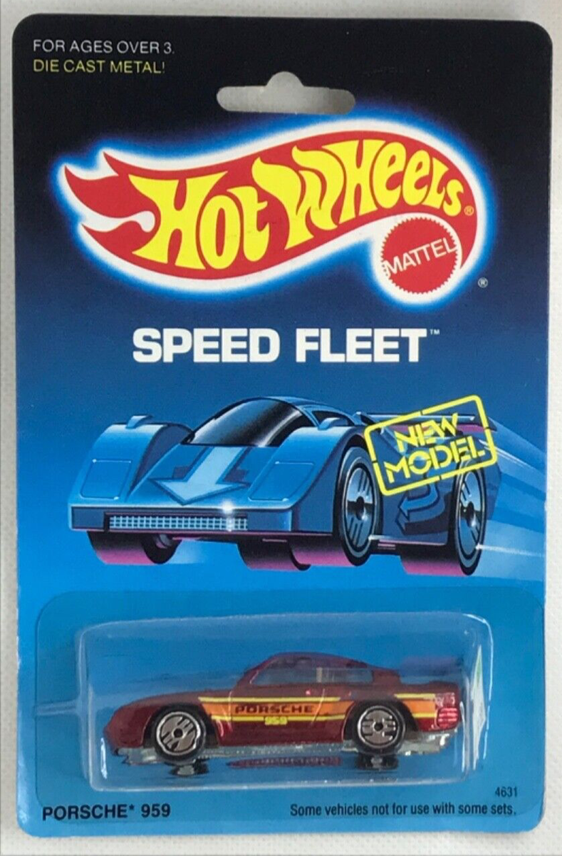 1988 Hot Wheels Speed Fleet Main Line New Model Porsche 959 UH